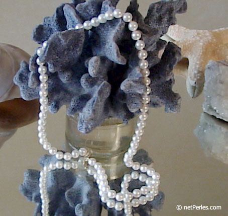 Collar Perlas de Akoya 45 cm, 6-6.5 mm, blancas AAA