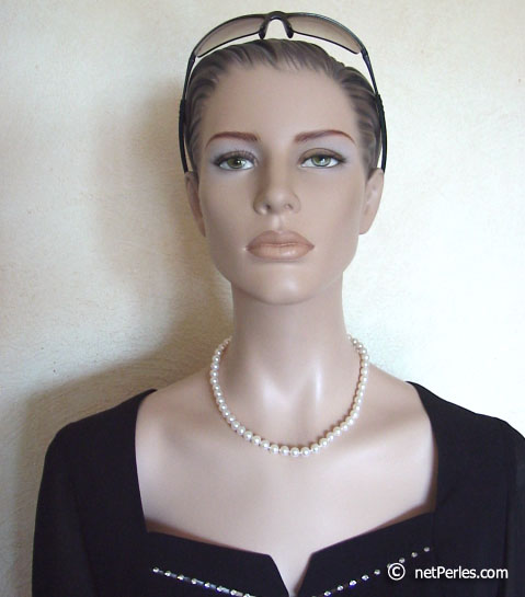 Collar Perlas de Akoya 45 cm, 7.5-8 mm, blancas AAA