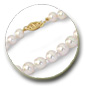 Pulsera Perlas de Akoya, 18 cm 6-6.5 mm, blancas, AA+