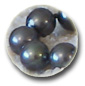Collar Perlas de Akoya 40 cm 6-6.5 mm, negras AA+