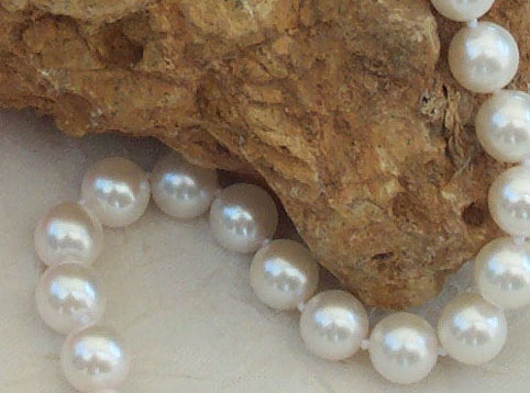 Collar Perlas de Akoya 45 cm 8-8.5 mm, blancas AA+