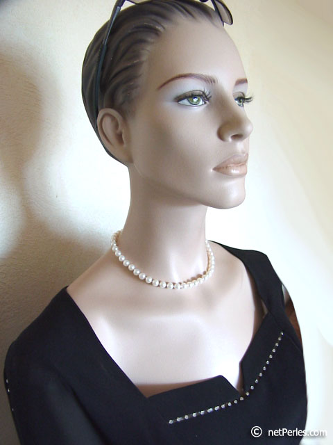 Collar Perlas de Akoya 40 cm 7.5-8 mm blancas AA+