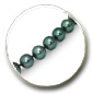 Collar Perlas de Akoya 40 cm, 7-7.5 mm, negras AA+