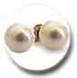 Pendientes Perlas Akoya 8.5-9 mm, blancas AAA
