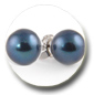 Pendientes Perlas Akoya 6.5-7 mm, negras-azul AA+