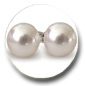 Pendientes Perlas Australianas 11-12mm, blancas plata AAA