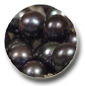 Collar Perlas de Agua Dulce, 45 cm, 7-8 mm, negras, AA+