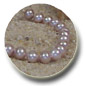 Collar Perlas de Agua Dulce, 45 cm, 8-9 mm, lavanda, AA+